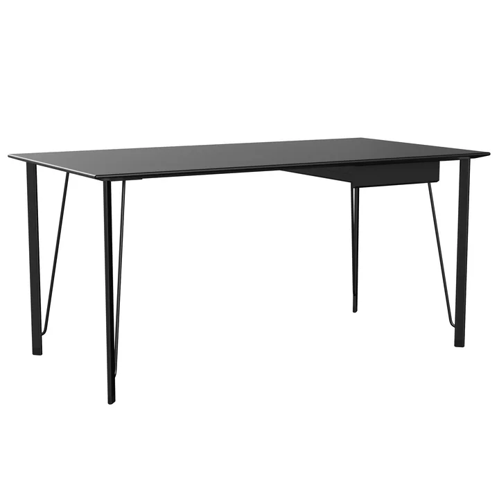 FH3605 ™ Bureau avec tiroir, noir / frêne laqué noir de Fritz Hansen