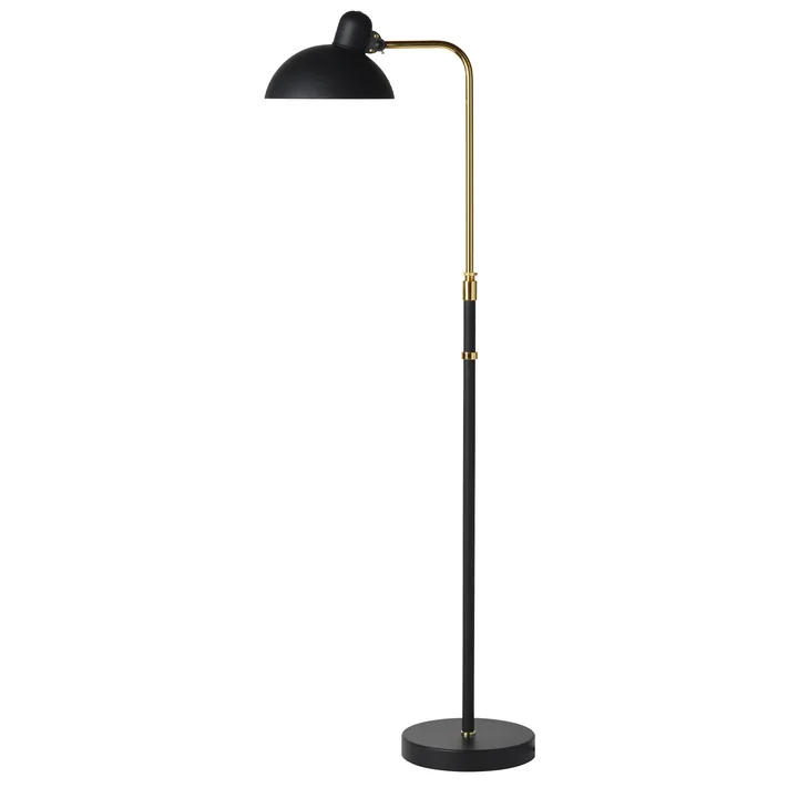 KAISER idell 6580-F Luxus Lampadaire, noir mat / laiton de Fritz Hansen