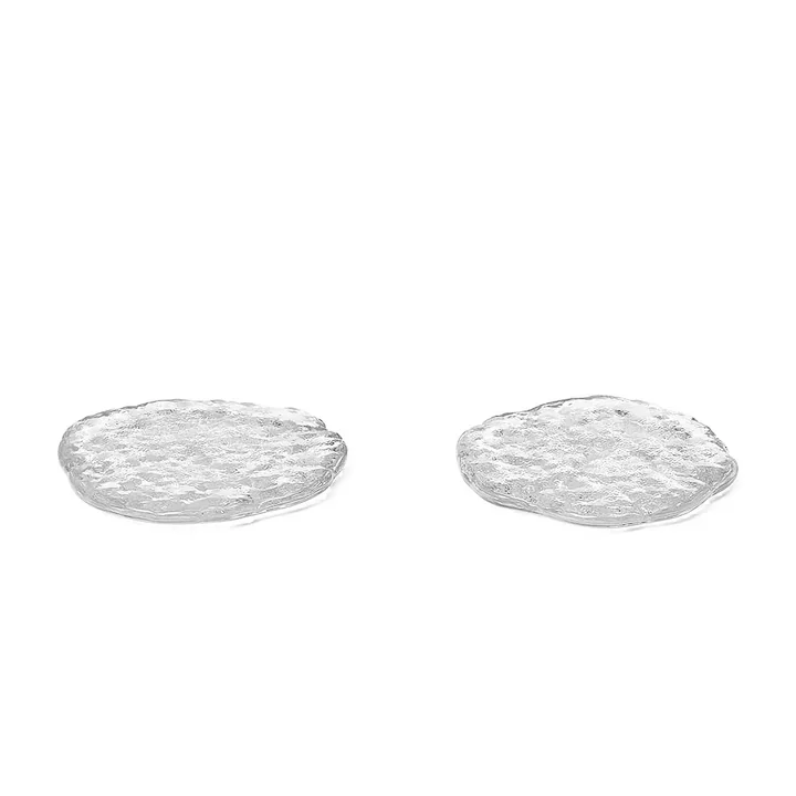 Momento Assiette en verre, claire (set de 2) de Ferm Living