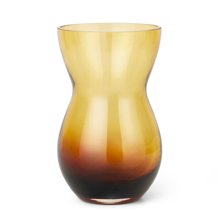 Calabas Vase Duo de Holmegaard dans la version burgundy / amber