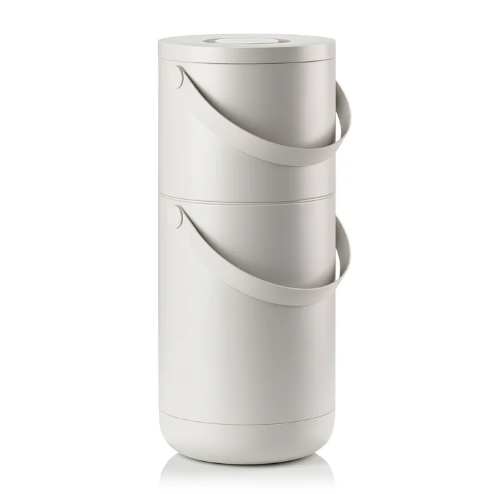Circular Poubelle, 22 + 12 l., warm grey de Zone Denmark