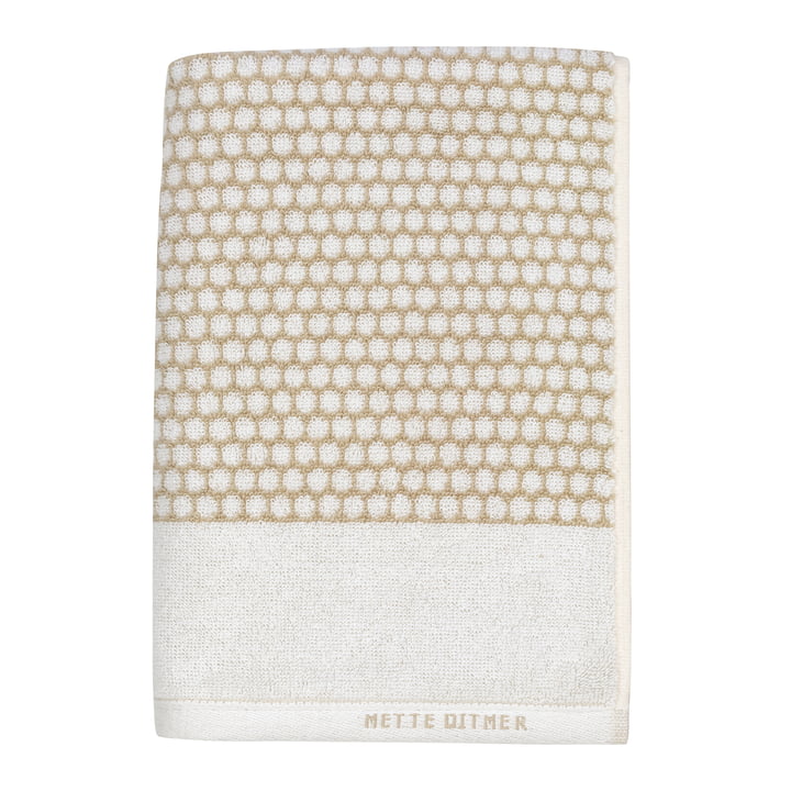 Grid Serviette de bain de Mette Ditmer dans la version sable / off-white