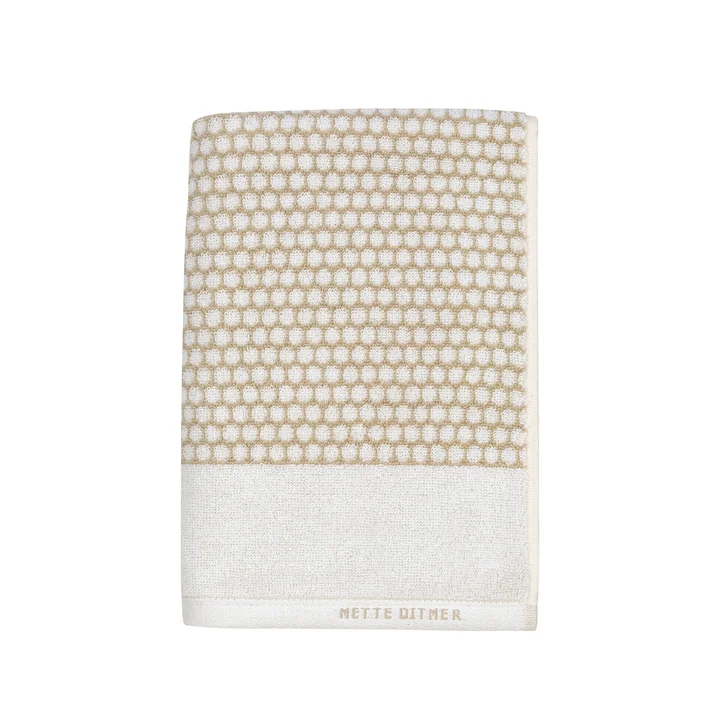 Mette Ditmer - Grid Serviette 50 x 100 cm, sable / off-white