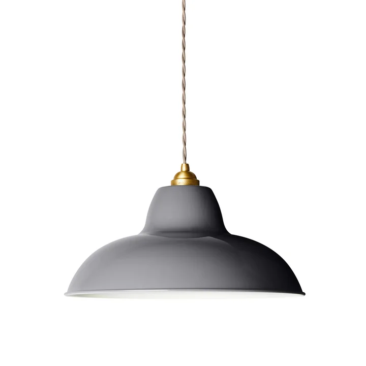 Original 1227 Midi Wide Lampes suspendues en laiton de Anglepoise dans la couleur elephant grey