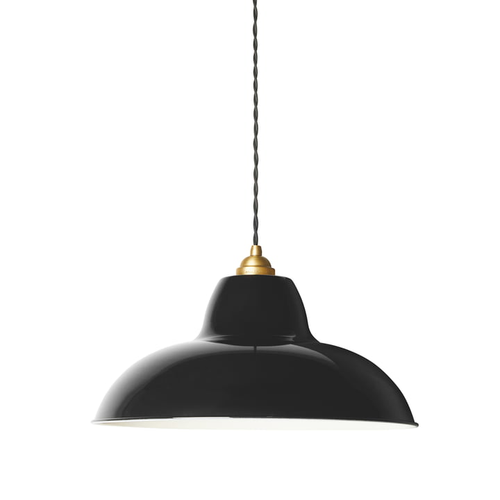 Original 1227 Midi Wide Lampes suspendues en laiton de Anglepoise dans la couleur jet black