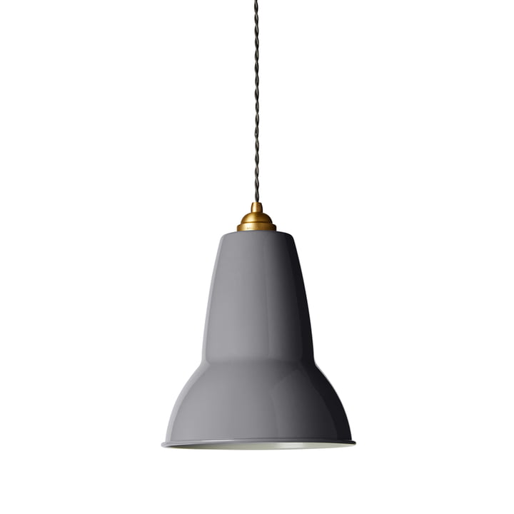 Original 1227 Midi laiton lampe suspendue de Anglepoise dans la couleur elephant grey