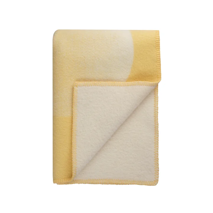 MOON Couverture, en forme de croissant, 135 x 200 cm, yellow ray de Røros Tweed