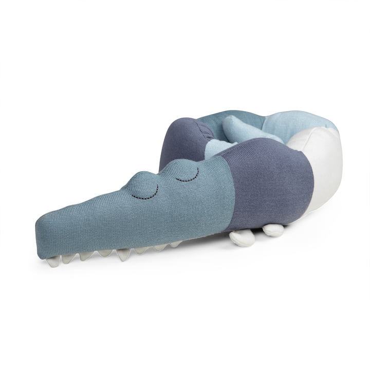 Sleepy Croc Mini -coussin de Sebra dans la version powder blue