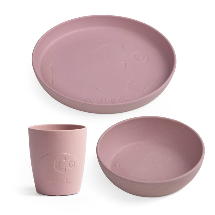 Mums Set de vaisselle pour enfants de Sebra dans la version pink blossom