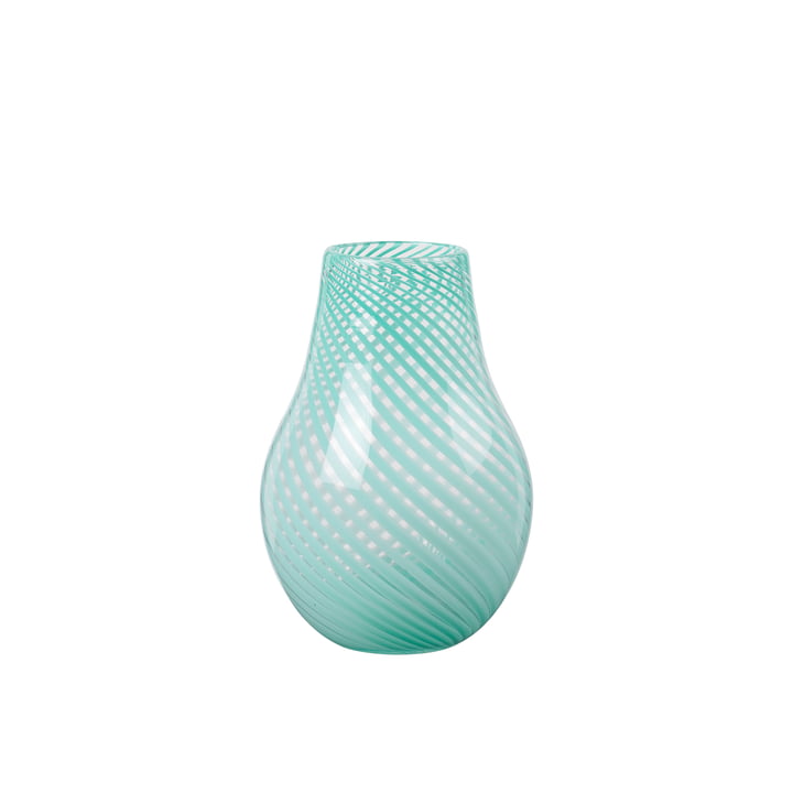 Ada Crossstripe Vase, H 22,5 cm, light turquise de Broste Copenhagen