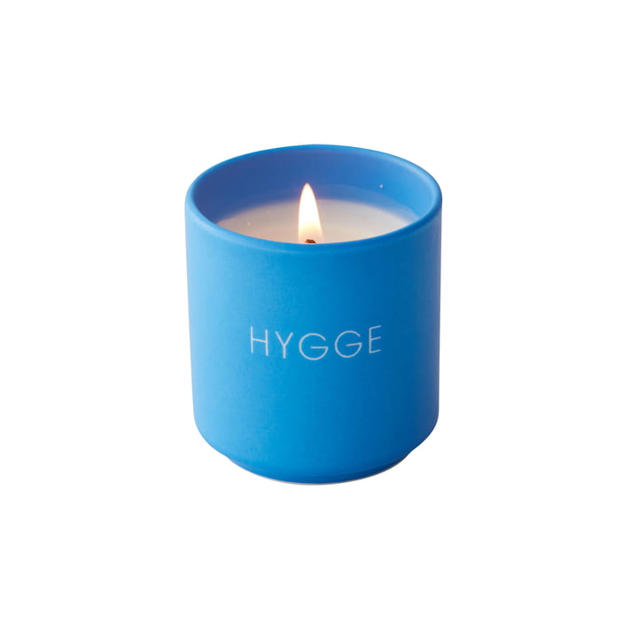 Bougie parfumée petite, Hygge / bleu cobalt de Design Letters