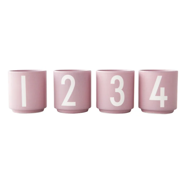 Mini-tasse en porcelaine, lavande (set de 4) de Design Letters