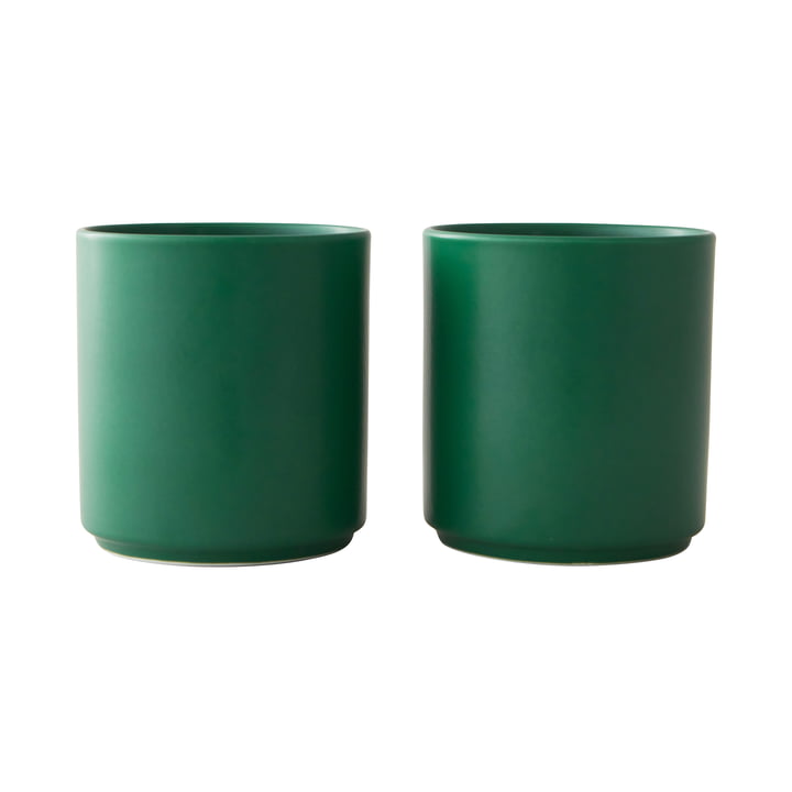 The Mute Favourite Tasse en porcelaine, 250 ml, vert gazon (set de 2) de Design Letters