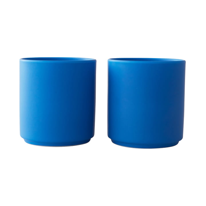 The Mute Favourite Tasse en porcelaine, 250 ml, bleu cobalt (set de 2) de Design Letters