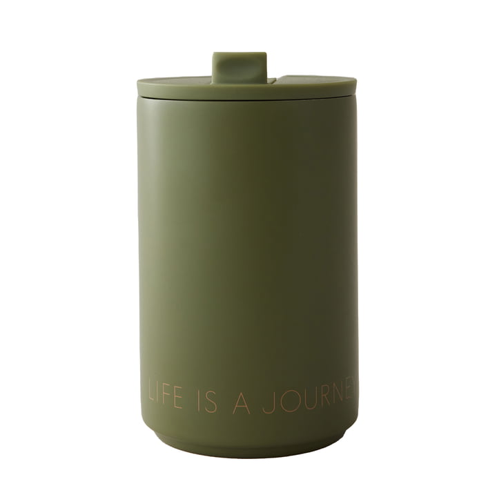 Thermo Cup 0.35 l, Life Is A Journey Take Me Along / vert mousse de Design Letters