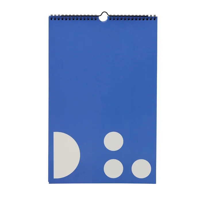 Agenda mural, mensuel, bleu cobalt de Design Letters