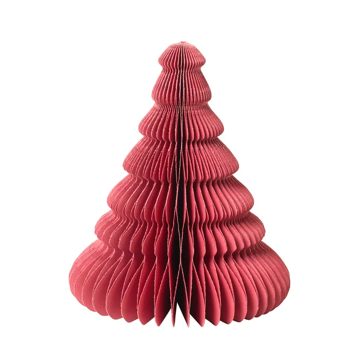 Paper Christmas Tree Décoration, Ø 13 x H 15 cm, pompeian red de Broste Copenhagen