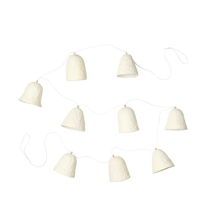 Christmas Pulp Guirlande de cloches, blanc de Broste Copenhagen