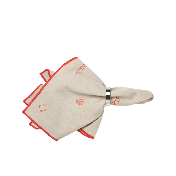 Broste Copenhagen - Bread Serviette en tissu, pumkin orange