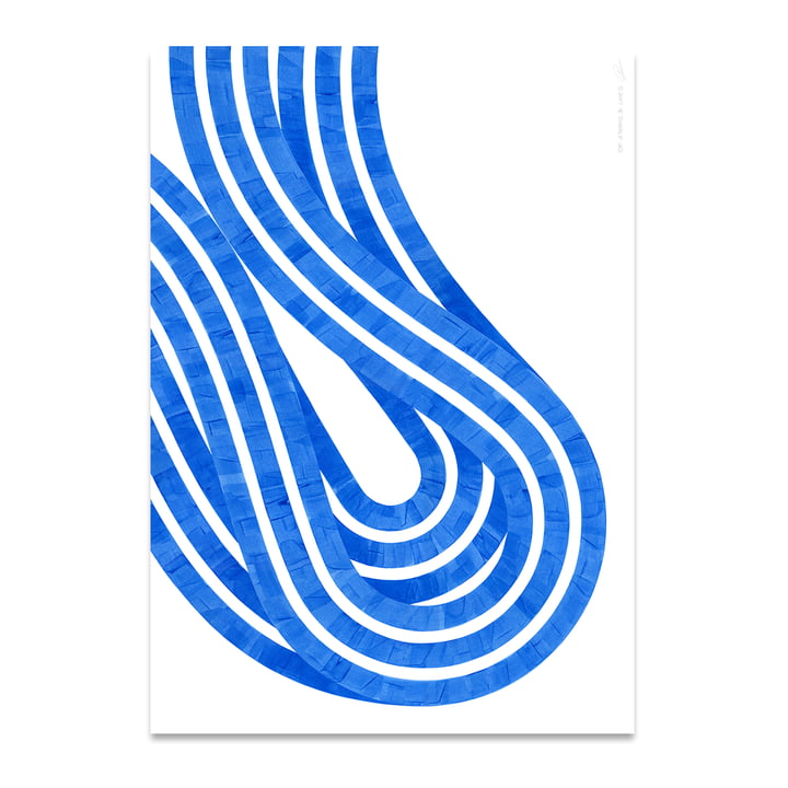 Entropy Blue 02 Poster de Paper Collective dans la version 50 x 70 cm