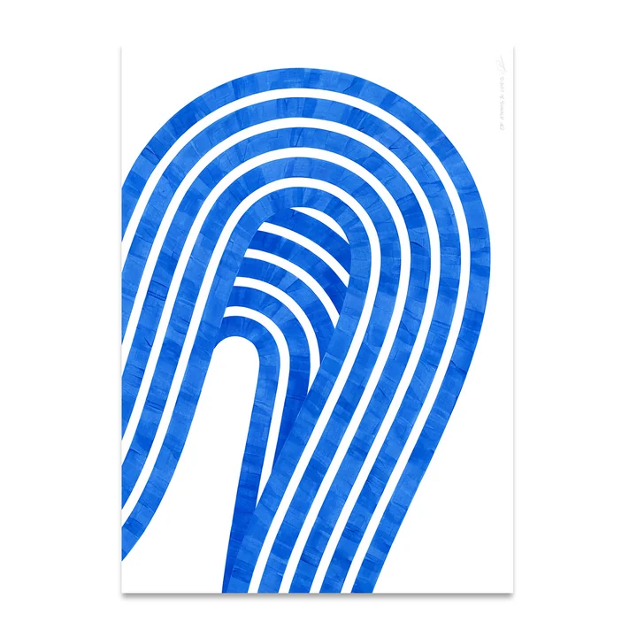 Entropy Blue 01 Poster de Paper Collective dans la version 50 x 70 cm