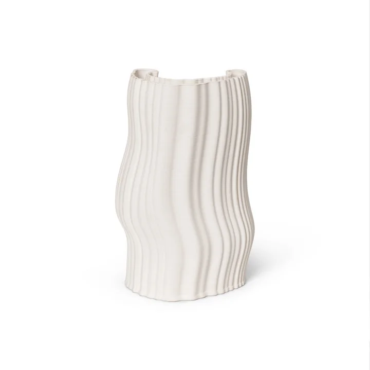 Moire Vase, blanc cassé de Ferm Living