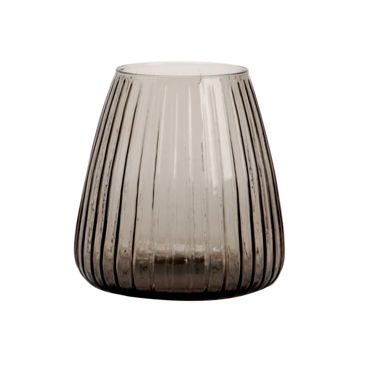 Dim Stripe Vase small de XLBoom dans la version smoke grey