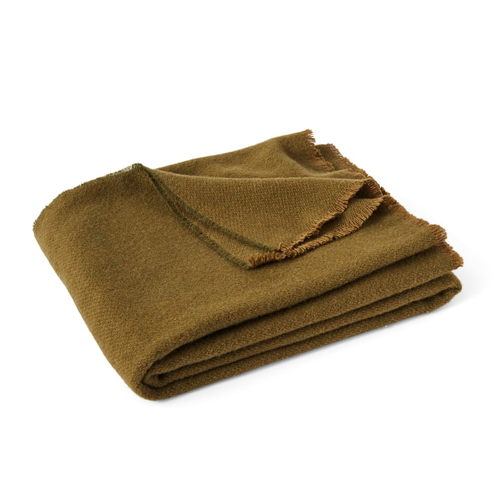 Mono couverture de laine, 130 x 180 cm, vert olive de Hay