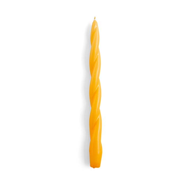 Spiral Bougies, H 29 cm, warm yellow (soft twist) de Hay