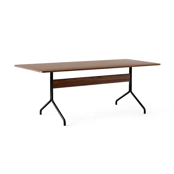 Pavilion Dining Table de salle à manger AV19, 200 x 90 cm, noyer laqué / piétement noir de & Tradition