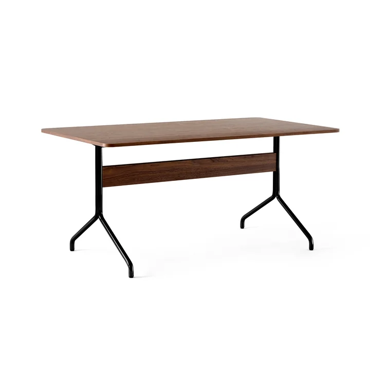 Pavilion Dining Table de salle à manger AV18, 160 x 90 cm, noyer laqué / piétement noir de & Tradition
