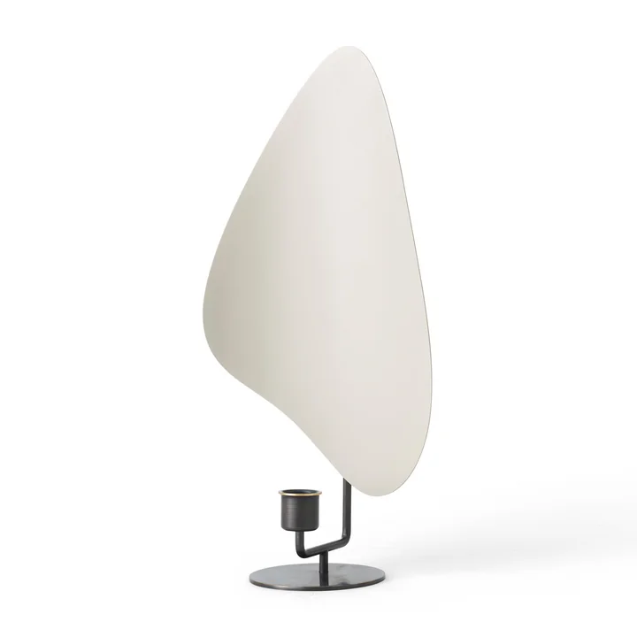 Audo - Flambeau Bougeoir de table, H 34 cm, laiton bronzé / gris