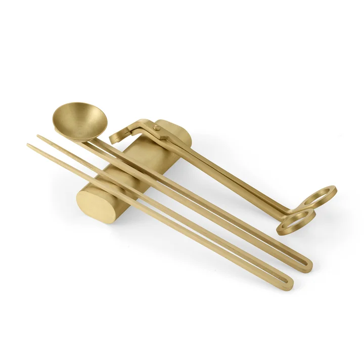 Clip Set d'extincteurs pour bougies de Audo dans la couleur laiton