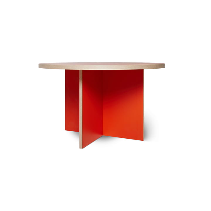 Table de salle à manger, ronde, Ø 130 cm, orange de HKliving