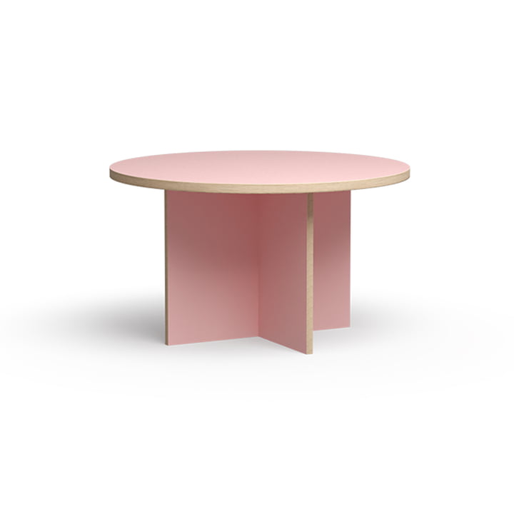 Table de salle à manger, ronde, Ø 130 cm, rose de HKliving