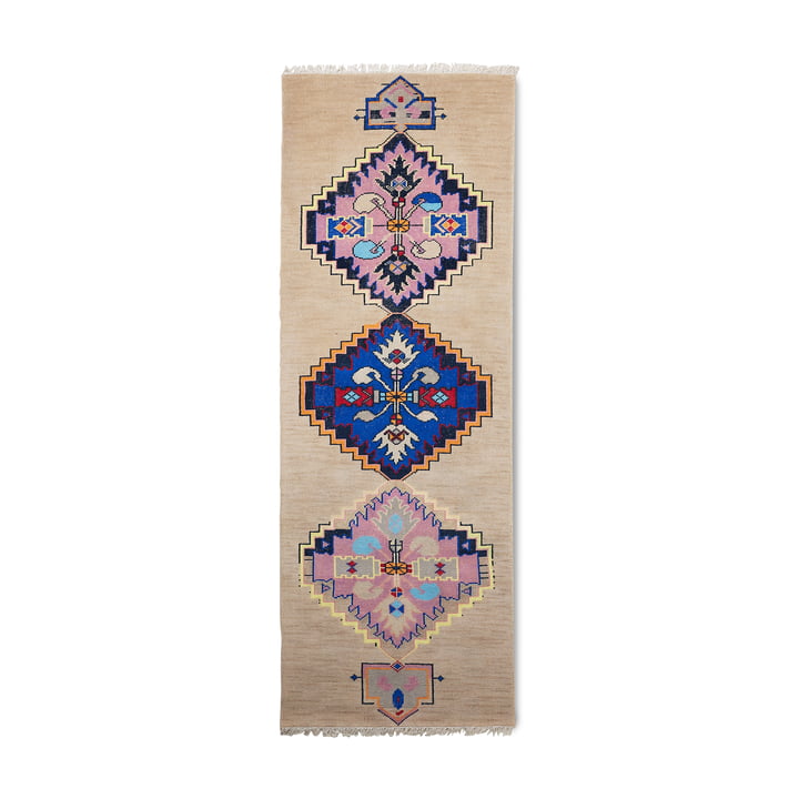 Tapis de laine tissé à la main, 90 cm x 265 cm, oriental de HKliving