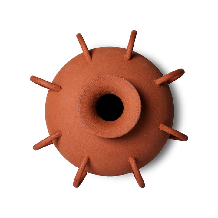 Objects Vase en terre cuite avec anse, natural terracotta de HKliving