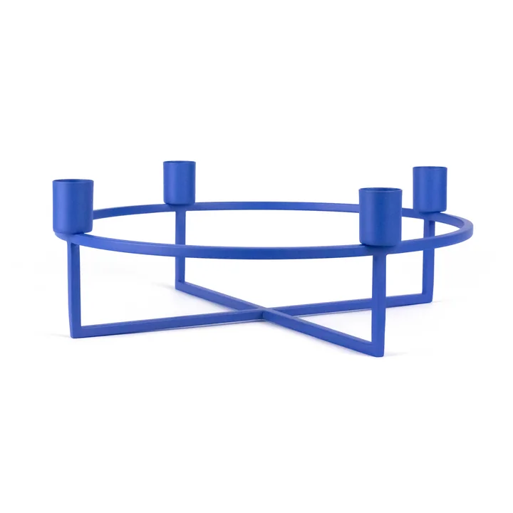 HANA - 4Flames Bougeoir, rond / bleu