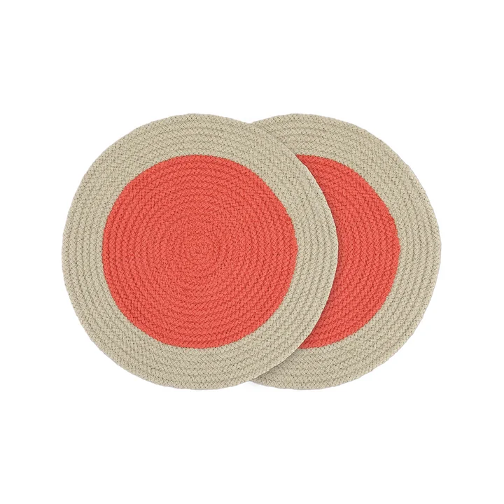 Sets de table en coton de Remember dans la version raspberry