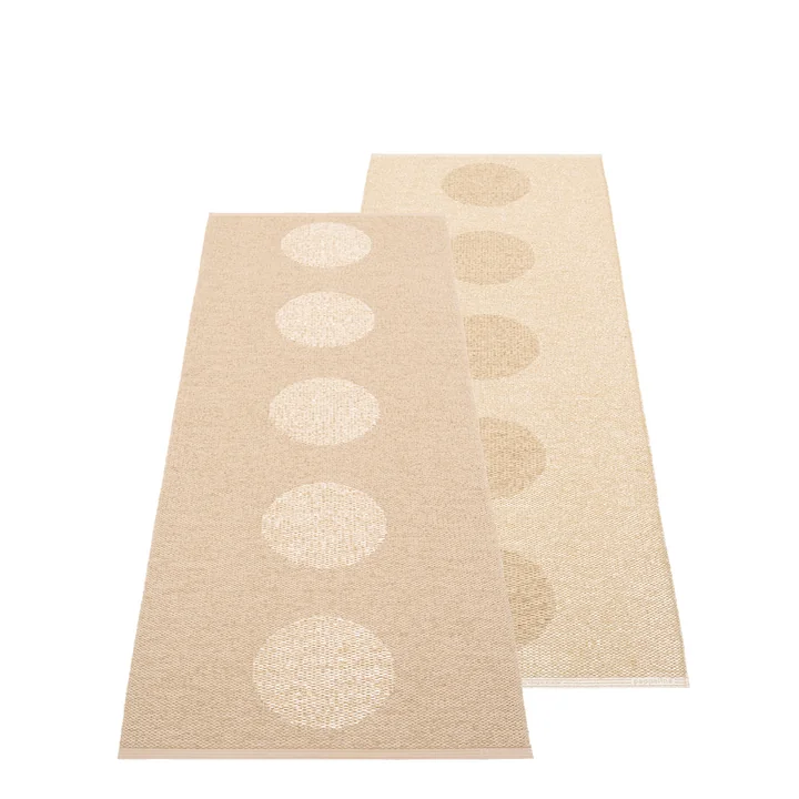 Vera Tapis 2. 0, 70 x 200 cm, beige / beige metallic de Pappelina