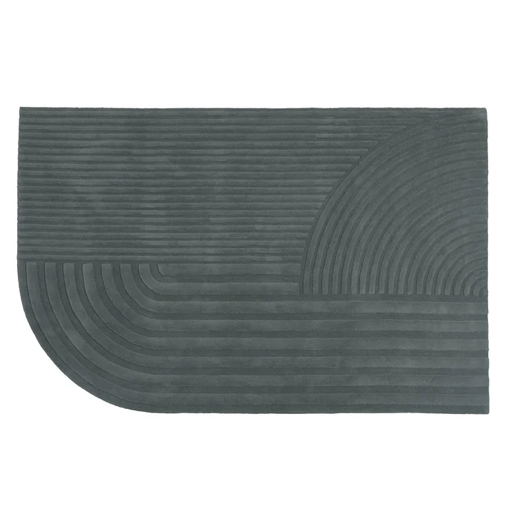 Relevo Tapis, 200 x 300 cm, vert foncé de Muuto