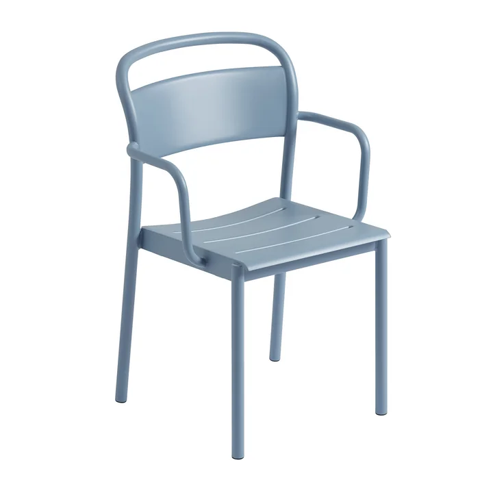 Linear Steel Armchair Outdoor, bleu clair de Muuto