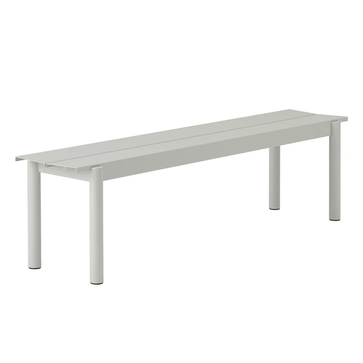 Linear Steel Banc Outdoor, 170 cm, gris de Muuto