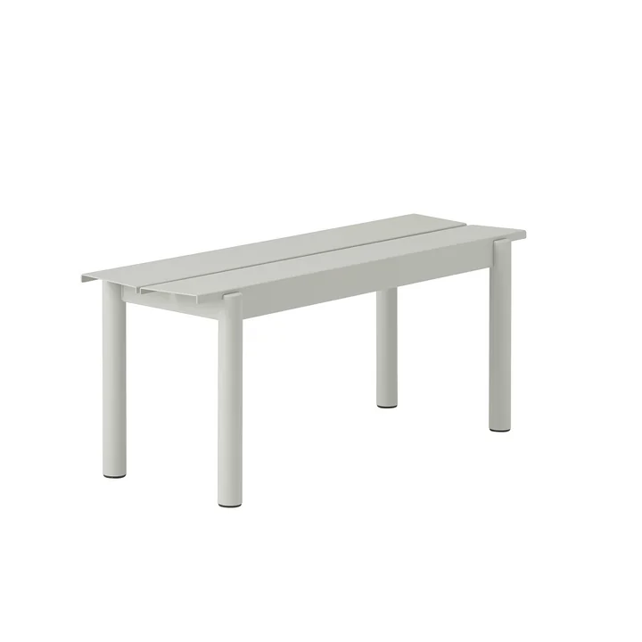 Linear Steel Banc Outdoor, 110 cm, gris de Muuto