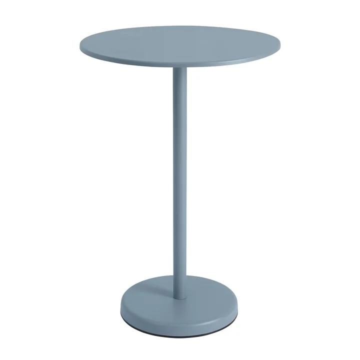 Linear Steel Table de bistrot Outdoor, Ø 70 x H 105 cm, bleu clair de Muuto