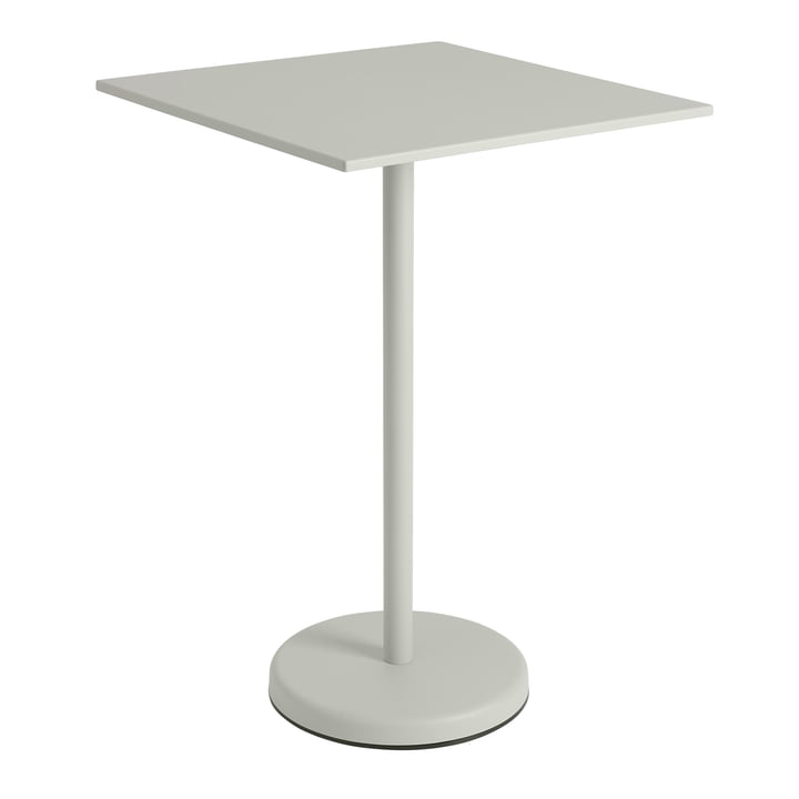 Linear Steel Table de bistrot Outdoor, H 105 cm, gris de Muuto