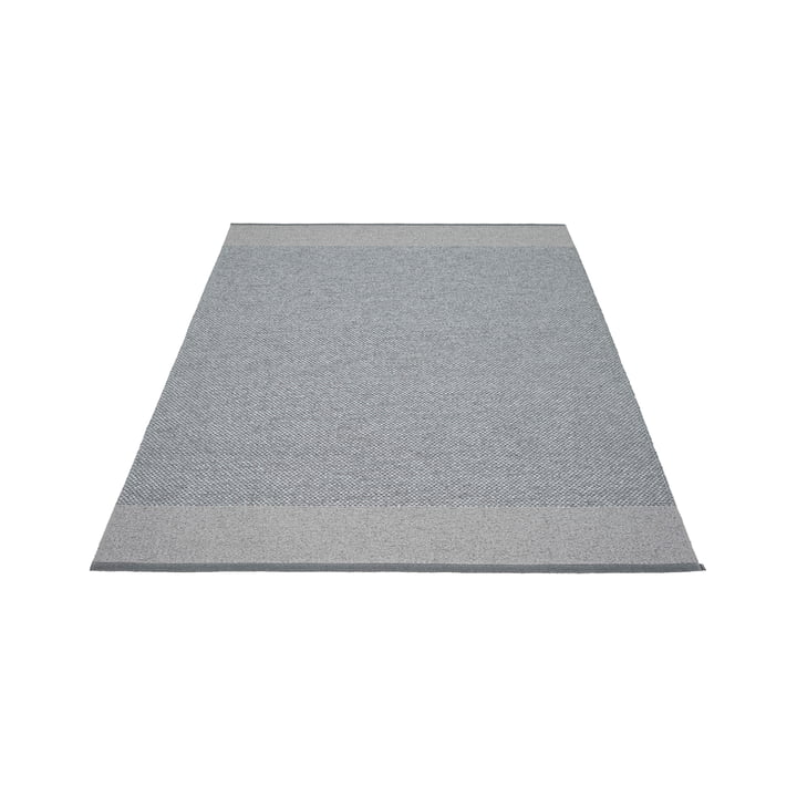Edit Tapis, 140 x 200 cm, granit / grey / grey metallic de Pappelina