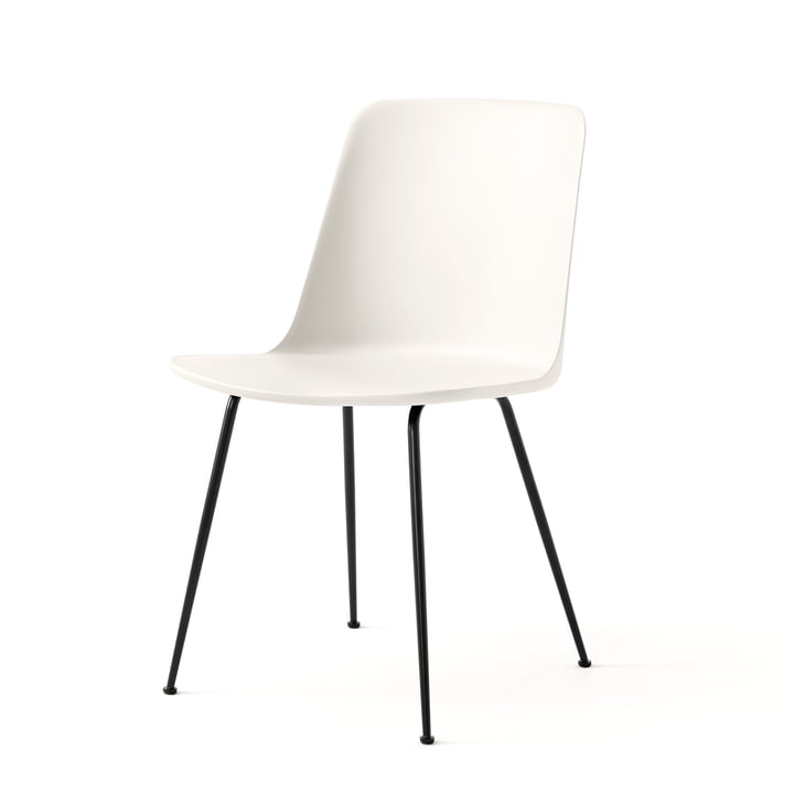 Rely Chair HW6, blanc / piétement noir de & Tradition