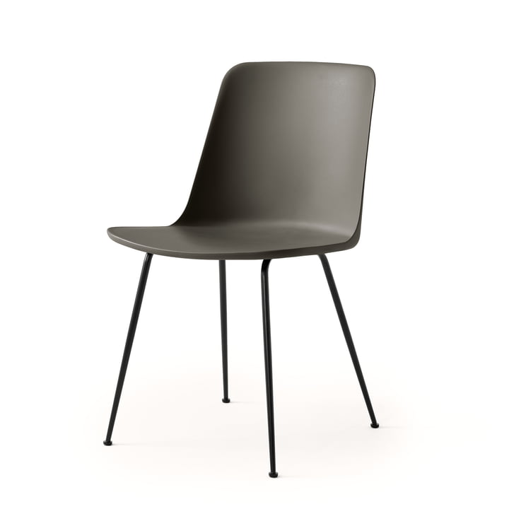 Rely Chair HW6, stone grey / piétement noir de & Tradition