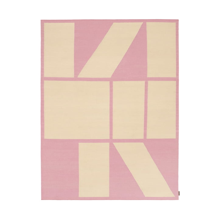 Kelim Untitled_AB11 Tapis, 180 x 240 cm, rose / beige (0015 Pink) de Kvadrat